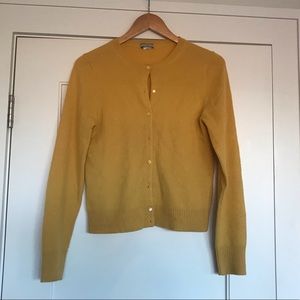 Yellow cashmere cardigan